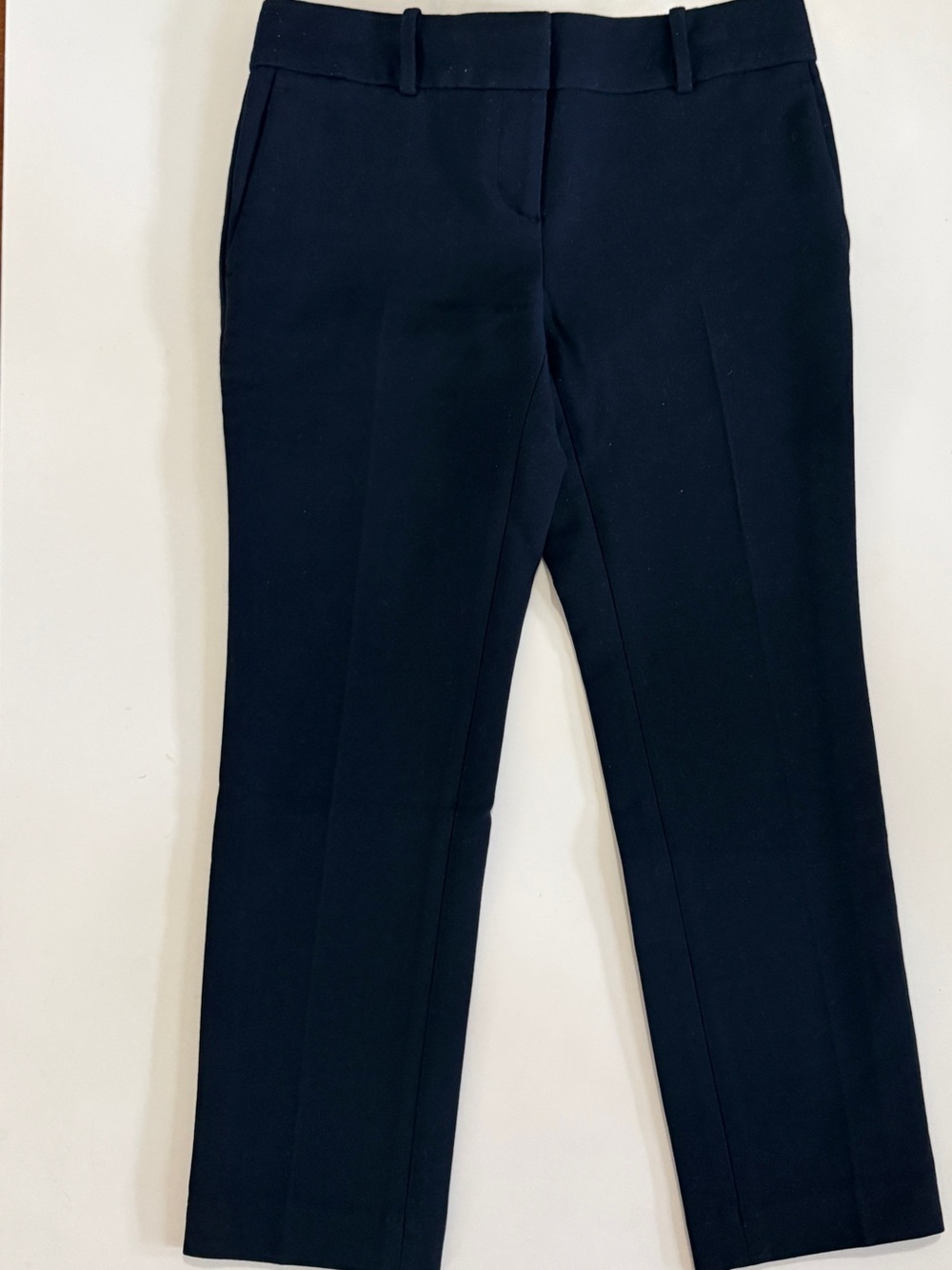 Ann Taylor Navy Straight-Leg Dress Trousers